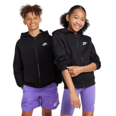 Sweat zippé à capuche Nike Sportswear Club Fleece Noir pour Enfant