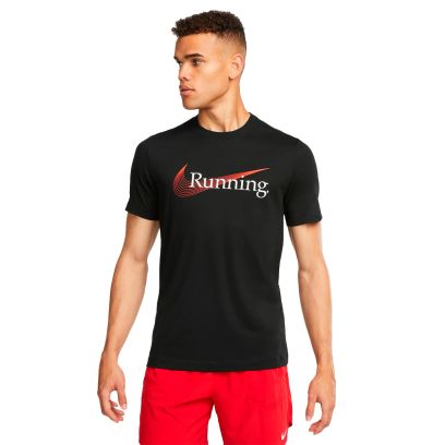 T-shirt de running Nike Dri-FIT Noir pour homme
