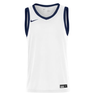maillot de basket nike team 25 blanc marine