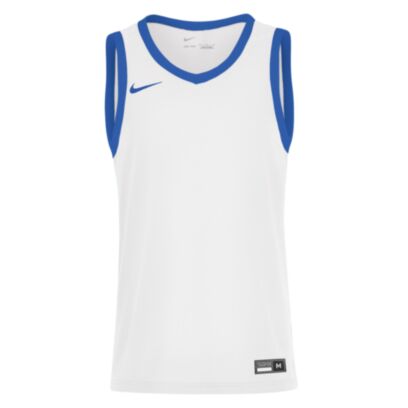 maillot de basket nike team 25 blanc royal
