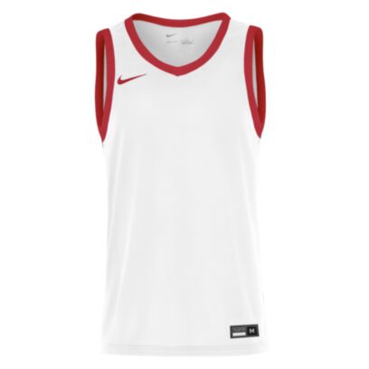 maillot de basket nike team 25 blanc rouge