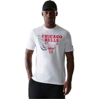 T-shirt New Era Chicago Bulls Blanc