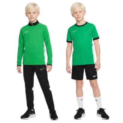 ensemble nike academy 25 pour enfant sweat pantalon maillot short vert
