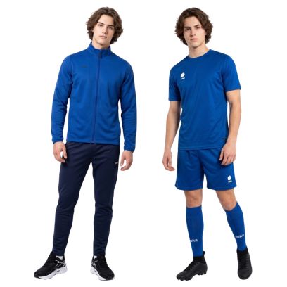 ensemble football soka soul 23 homme survetement maillot short chaussettes bleu royal