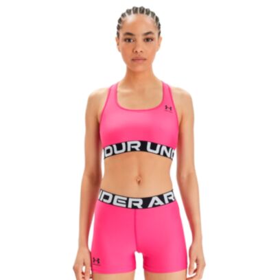 Brassière Under Armour Big Logo Rose pour Femme