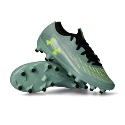 Chaussures de football Under Armour Magnetico Select FG Vert pour enfant