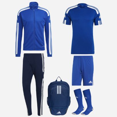 Set di prodotti adidas Squadra 21 per Uomo. Tuta + Maglia + Short + Calze + Zaino (6 prodotti)