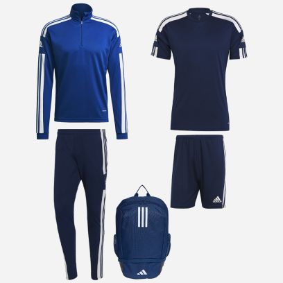 Set di prodotti adidas Squadra 21 per Uomo. Tuta + Maglia + Short + Zaino (5 prodotti)