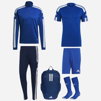 Ensemble adidas Squadra 21 pour Homme. Survêtement + Maillot + Short + Chaussettes + Sac à dos (6 pièces)