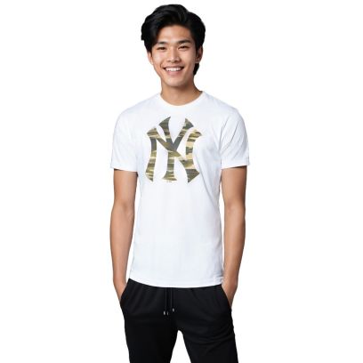 T-shirt 47 Brand New York Yankees Blanc pour Homme