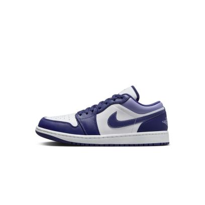 chaussures jordan 1 low violet blanc pour homme 553558-515