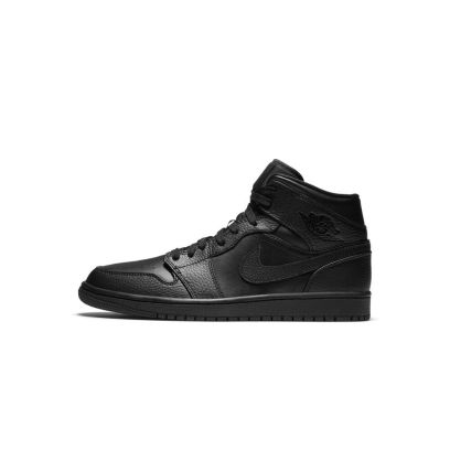 chaussures nike air jordan 1 mid noires pour homme 554724 091