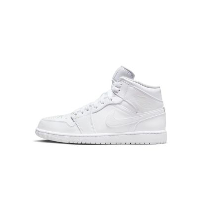chaussures air jordan 1 mid blanc pour homme 554724 136