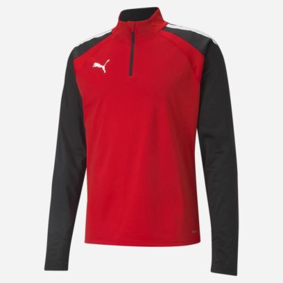 sweat 1 4 zip puma teamliga rouge homme 657236 01