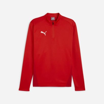 sweat 1 4 zip puma teamgoal rouge enfant 658632 01