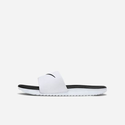 claquettes nike kawa blanc pour enfant 819352 100