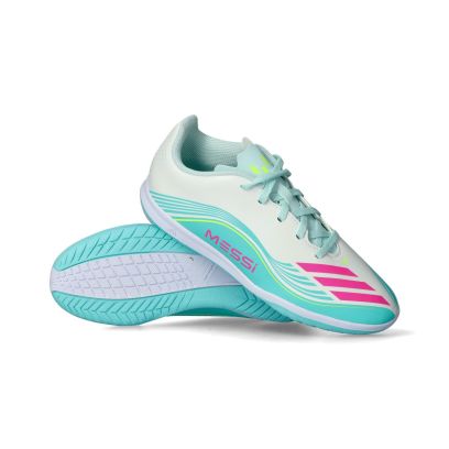 Enfant F50 Messi Club IN - White-Lucid Pink-Flash Aqua