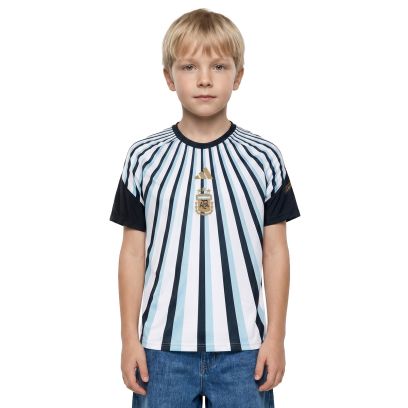 T-shirt adidas Argentine Blanc & Bleu pour enfant
