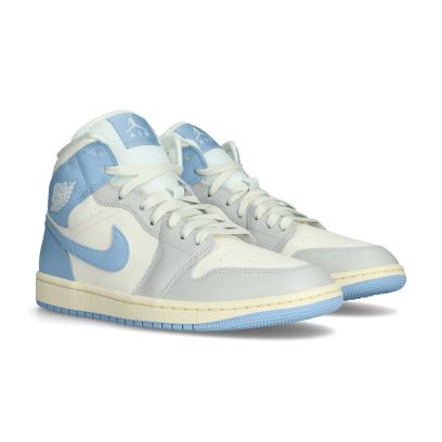 Chaussures Jordan Air Jordan 1 Mid Bleu & Gris pour femme