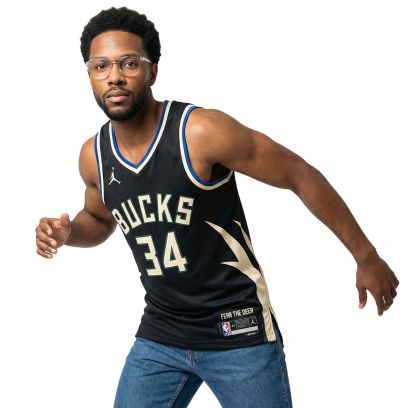 Maillot Jordan Milwaukee Bucks Noir