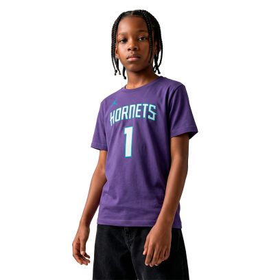 T-shirt Jordan Charlotte Hornets Violet pour enfant