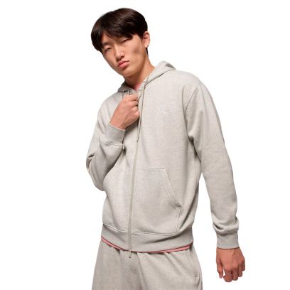 Brooklyn Fleece - Grey Heather-White