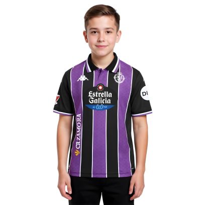 Maillot Kappa Real Valladolid Noir & Violet pour enfant