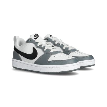 Chaussures Nike Court Borough Low Recraft Blanc & Gris pour enfant