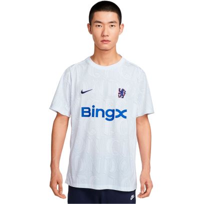 Chelsea FC Pre-Match 2025-2026 - White-Pure Platinum-Rush Blue Full Sponsor-Hm