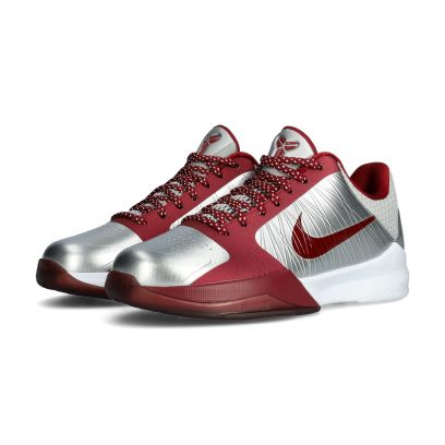 Chaussures de basket Nike Kobe 5 Lower Merion Aces Away Bordeaux & Gris pour enfant
