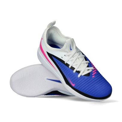 Enfant Zapatilla Futsal Phantom 6 Low Academy IC - Racer Blue-Pink Blast-White