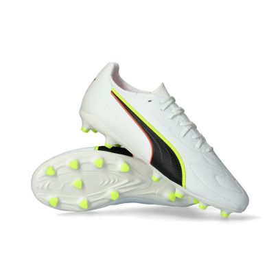Chaussures de football Puma King 20 Match FG Blanc pour enfant