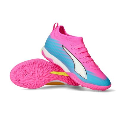 Enfant Chaussures Ultra 6 Match Turf + Mid - Poison Pink-Black-Sun Stream-Bright Aqua
