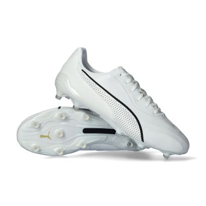 Chaussures de football Puma King Platinium Ultimate FG Blanc