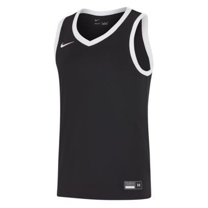 maillot de basket nike team 25 noir blanc pour homme
