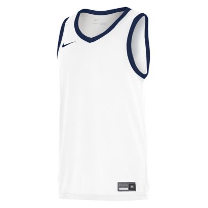 maillot de basket nike team 25 blanc bleu marine pour homme