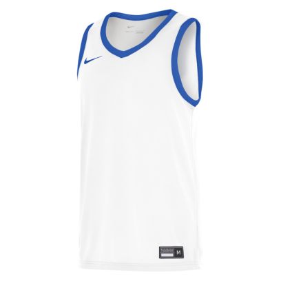 maillot de basket nike team 25 blanc bleu royal pour homme