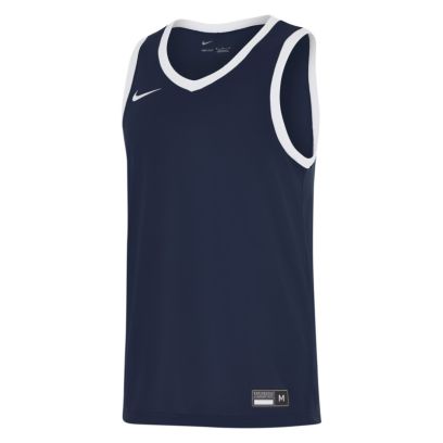 maillot de basket nike team 25 bleu marine blanc pour homme