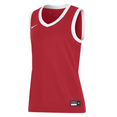 maillot de basket nike team 25 rouge blanc pour femme