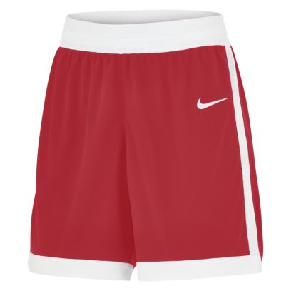 short de basket nike team 25 rouge blanc pour femme