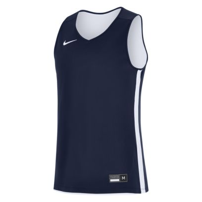 maillot de basket reversible nike team 25 bleu marine blanc