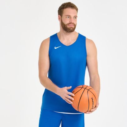 maillot de basket reversible nike team 25 bleu royal blanc