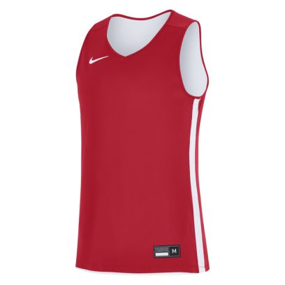 maillot de basket reversible nike team 25 rouge blanc homme