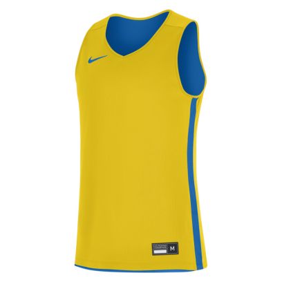 maillot de basket reversible nike team 25 bleu royal jaune
