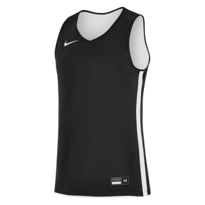 maillot de basket reversible nike team 25 noir blanc enfant