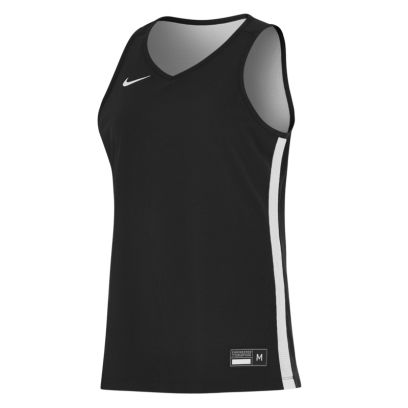 maillot de basket reversible nike team 25 noir blanc femme