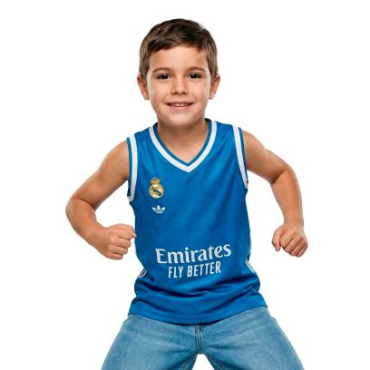 Maillot de basket adidas Real Madrid Bleu pour enfant