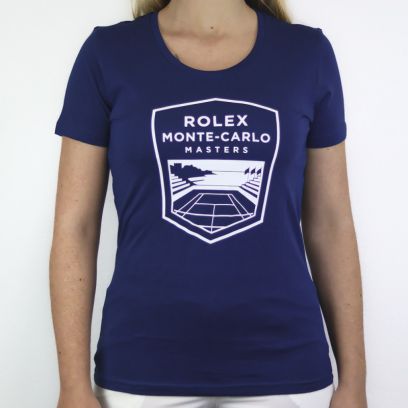 T-shirt Rolex Monte-Carlo Masters Bleu Marine pour femme - AMC2055-NAVY