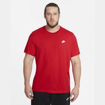 T-shirt Nike Sportswear Club Rouge pour Homme AR4997-657