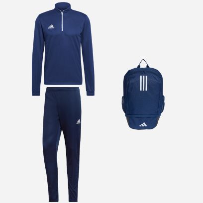 Pack adidas Entrada 22 (3 pièces) | Haut d'entraînement 1/4 zip + Pantalon de survêtement + Sac à dos |